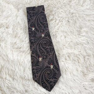 Tie Tree Seattle, WA Neck Tie Necktie Vintage Paisley Royal Lion Print